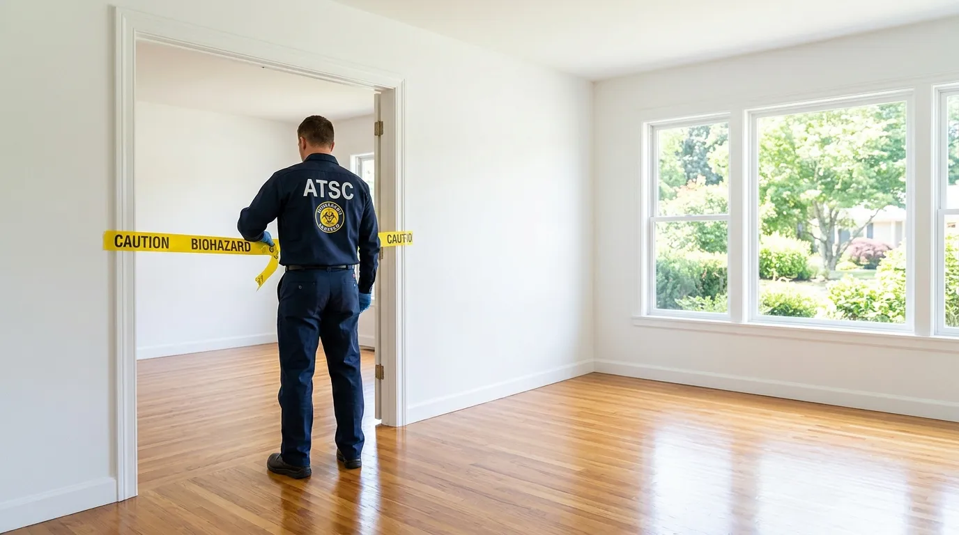 Certified biohazard cleanup crew performing Trauma Scene Cleanup in Lebanon